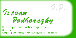 istvan podhorszky business card